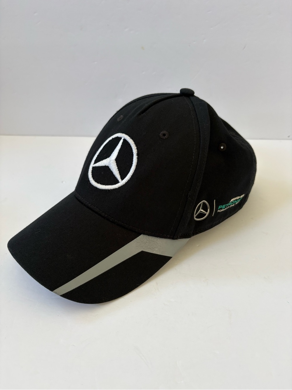 Mercedes Benz Branded AMG Petronas F1 Racing Team Logo Black Cap Baseball Hat